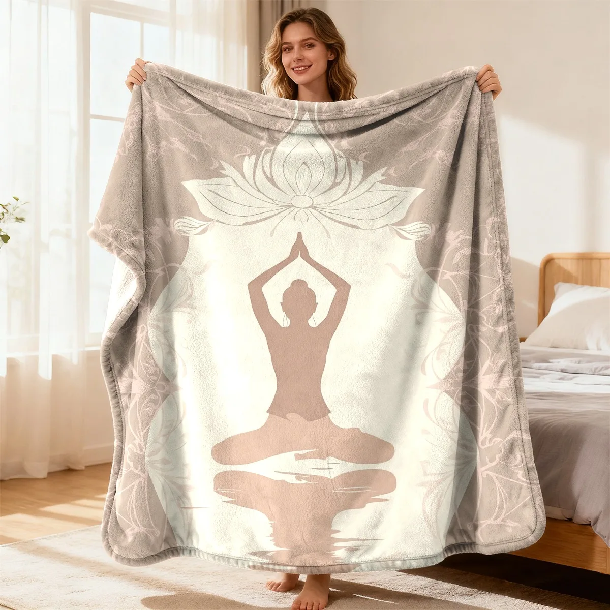 Spa Wellness Yoga - Lussuosa Coperta in Pile Morbido per