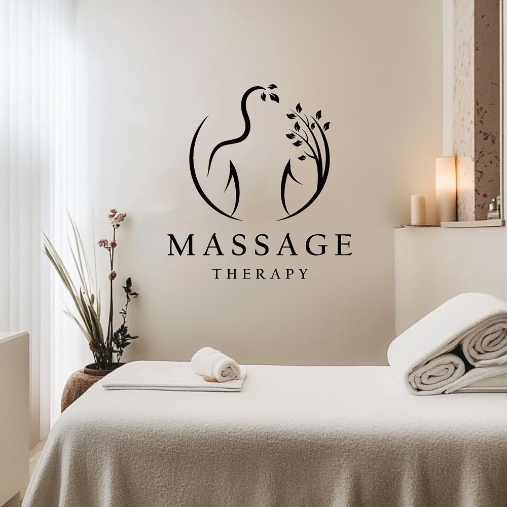 Wellness Spa With Massage - Adesivo da parete in vinile per